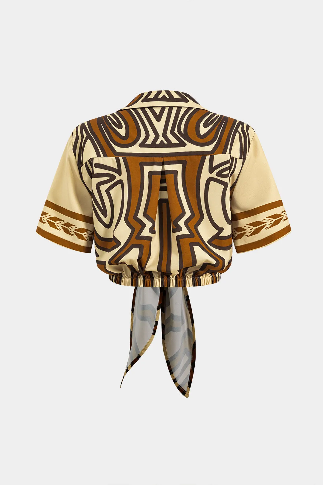 Bohemsk print slips foran kortærmet shirt sold by Micas product image thumbnail 2