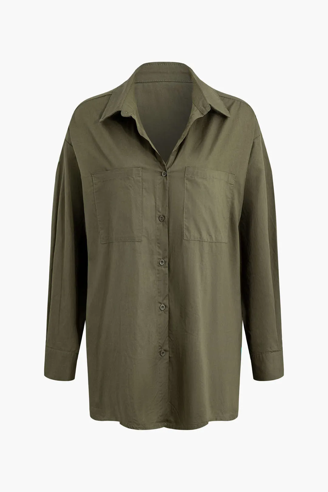 Knaplomme Langærmet skjorte og Ruched Cami Top og Shorts sæt sold by Micas product image thumbnail 5