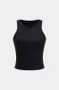 Ribbed tank top og kontrast asymmetrisk lynlås nederdel sæt sold by Micas