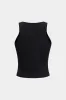 Ribbed tank top og kontrast asymmetrisk lynlås nederdel sæt sold by Micas