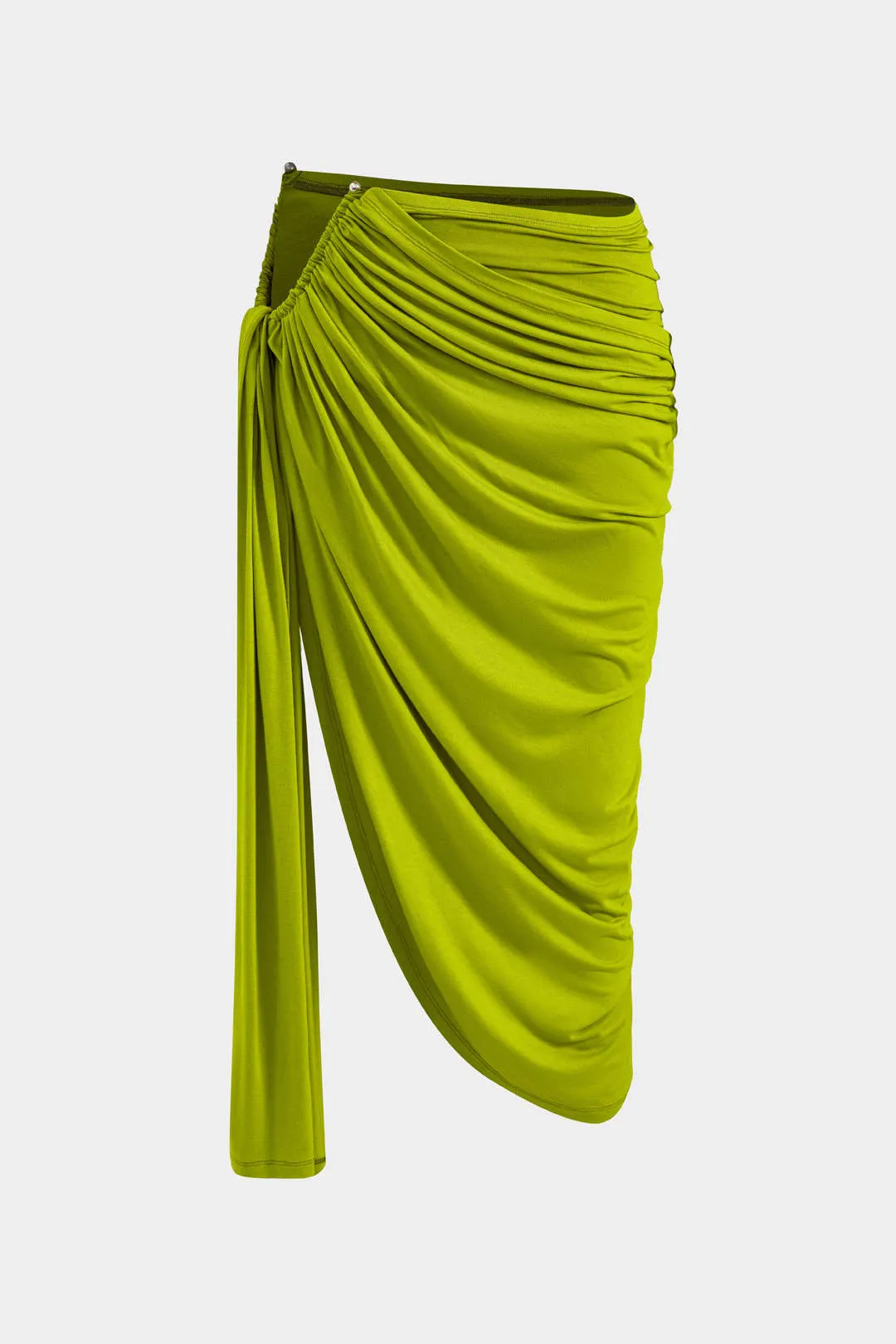 Solid Ruched Top og Metal Asymmetrical Nederdel sæt sold by Micas product image thumbnail 4