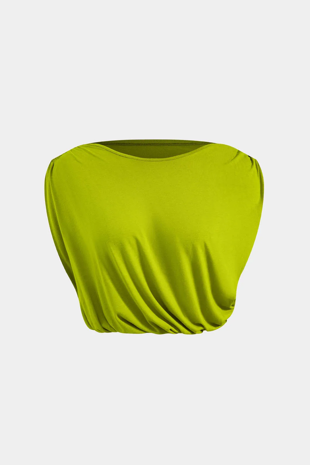 Solid Ruched Top og Metal Asymmetrical Nederdel sæt sold by Micas product image thumbnail 2