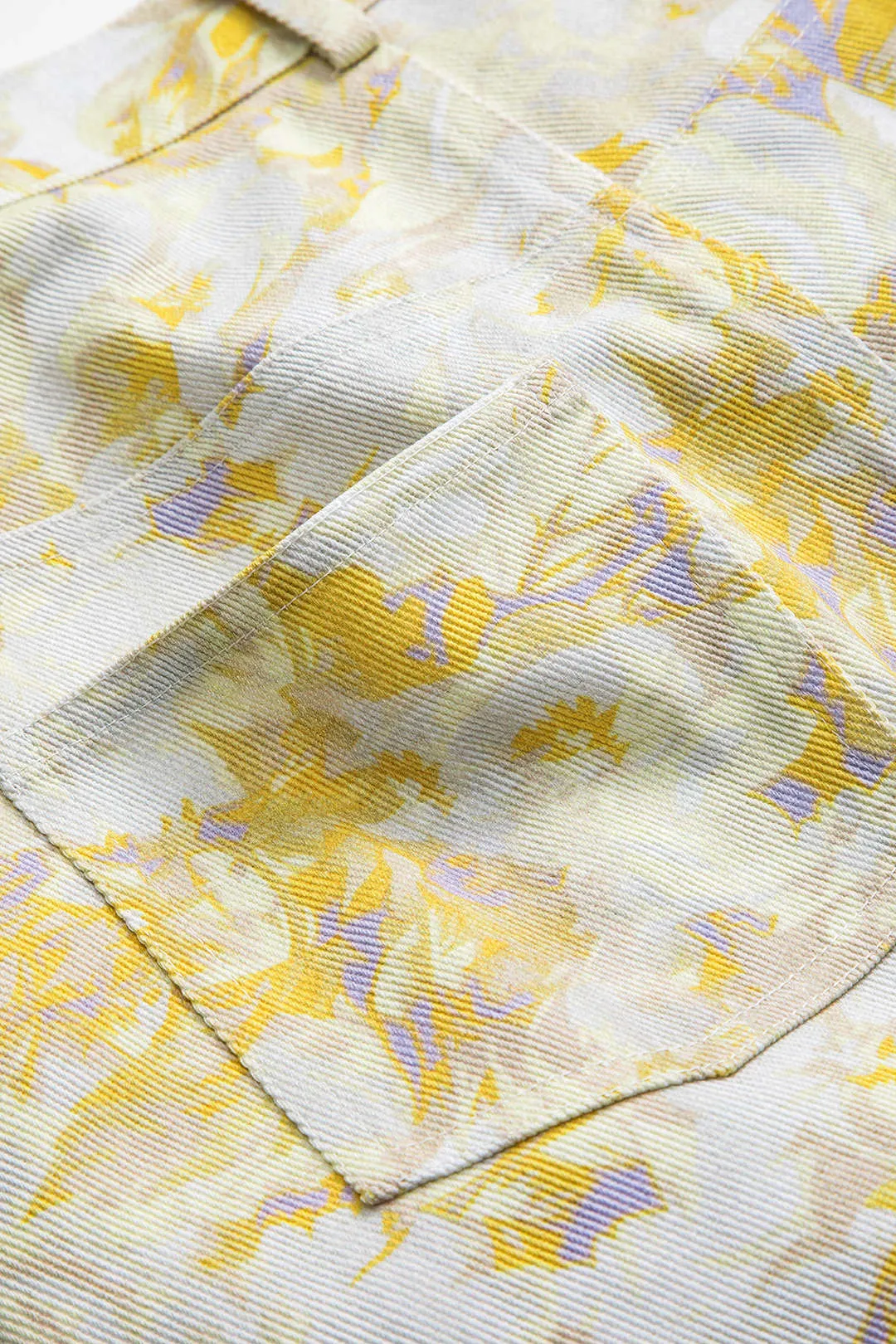 Abstract Print Denim Button Pocket Slit Skirt sold by Micas product image thumbnail 5