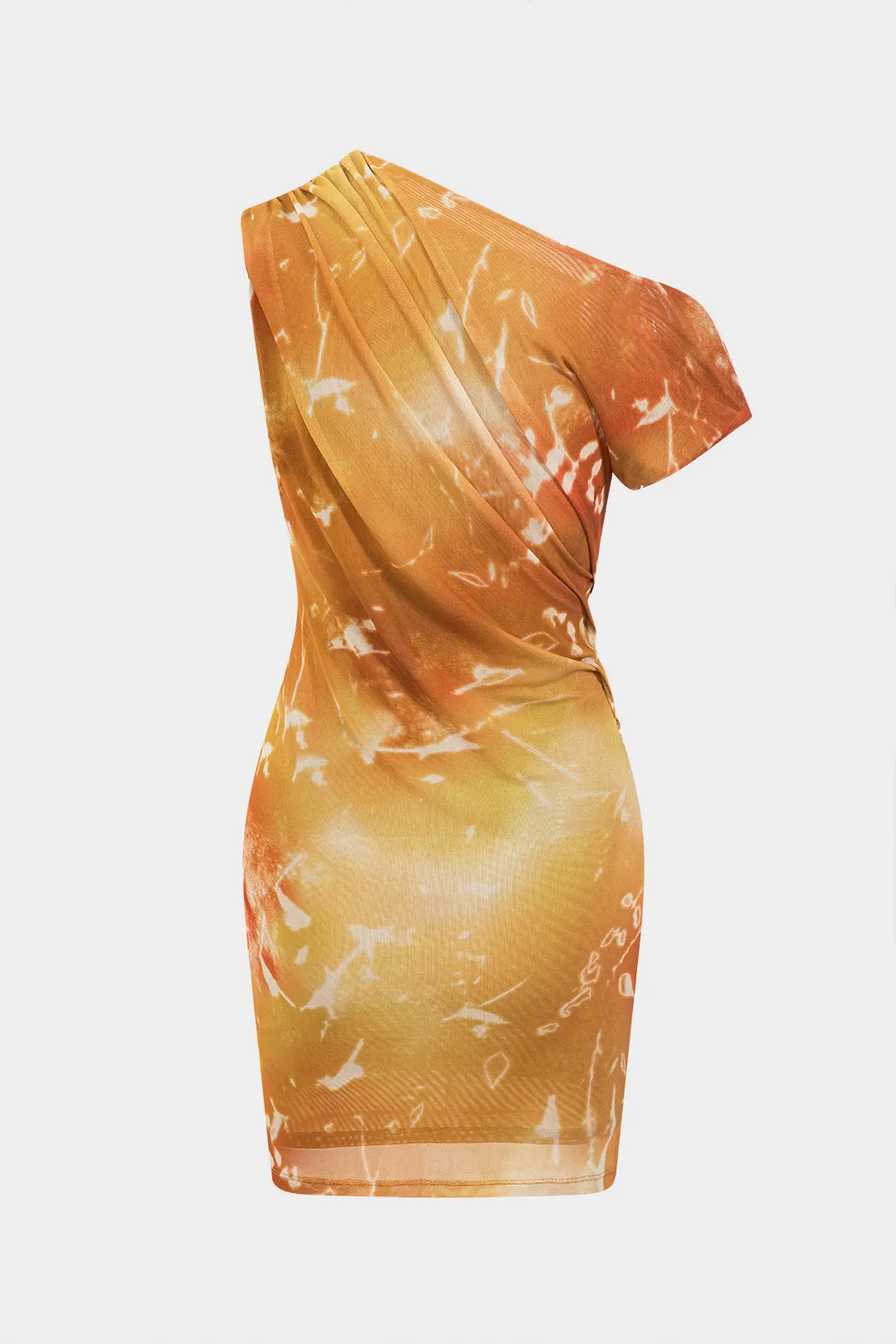 Ombre print mesh asymmetrisk ærmeløs mini kjole sold by Micas product image thumbnail 2