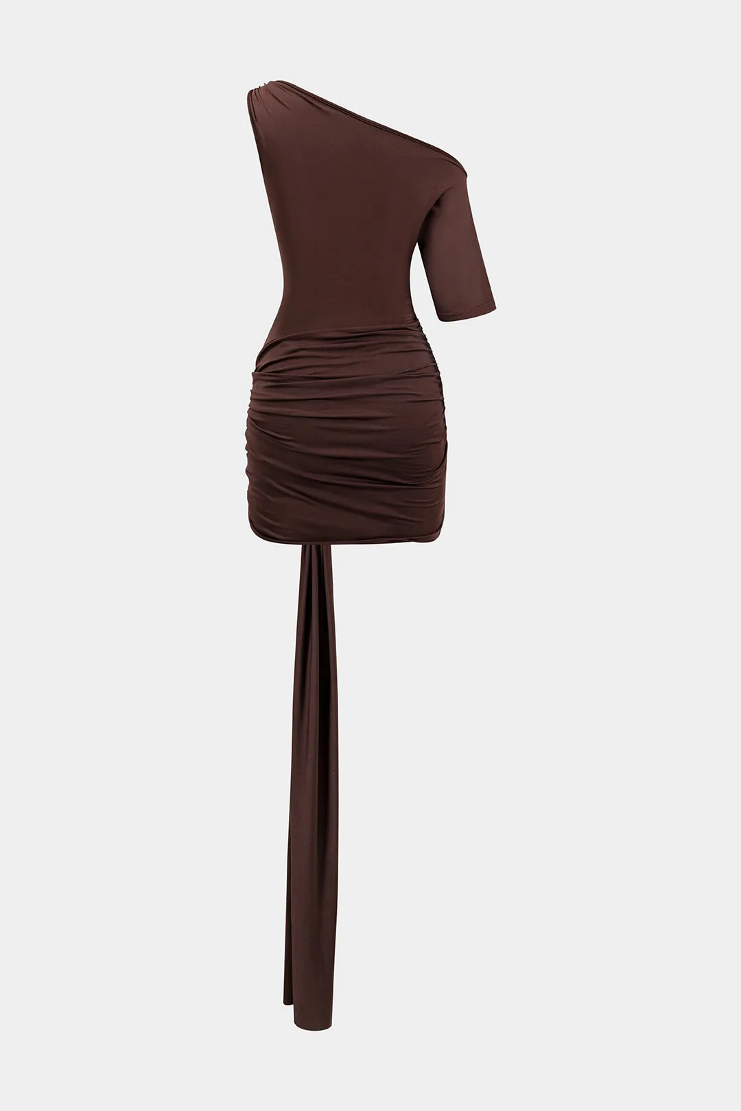 Ruched Asymmetrical Crossed Mini Dress sold by Micas product image thumbnail 3