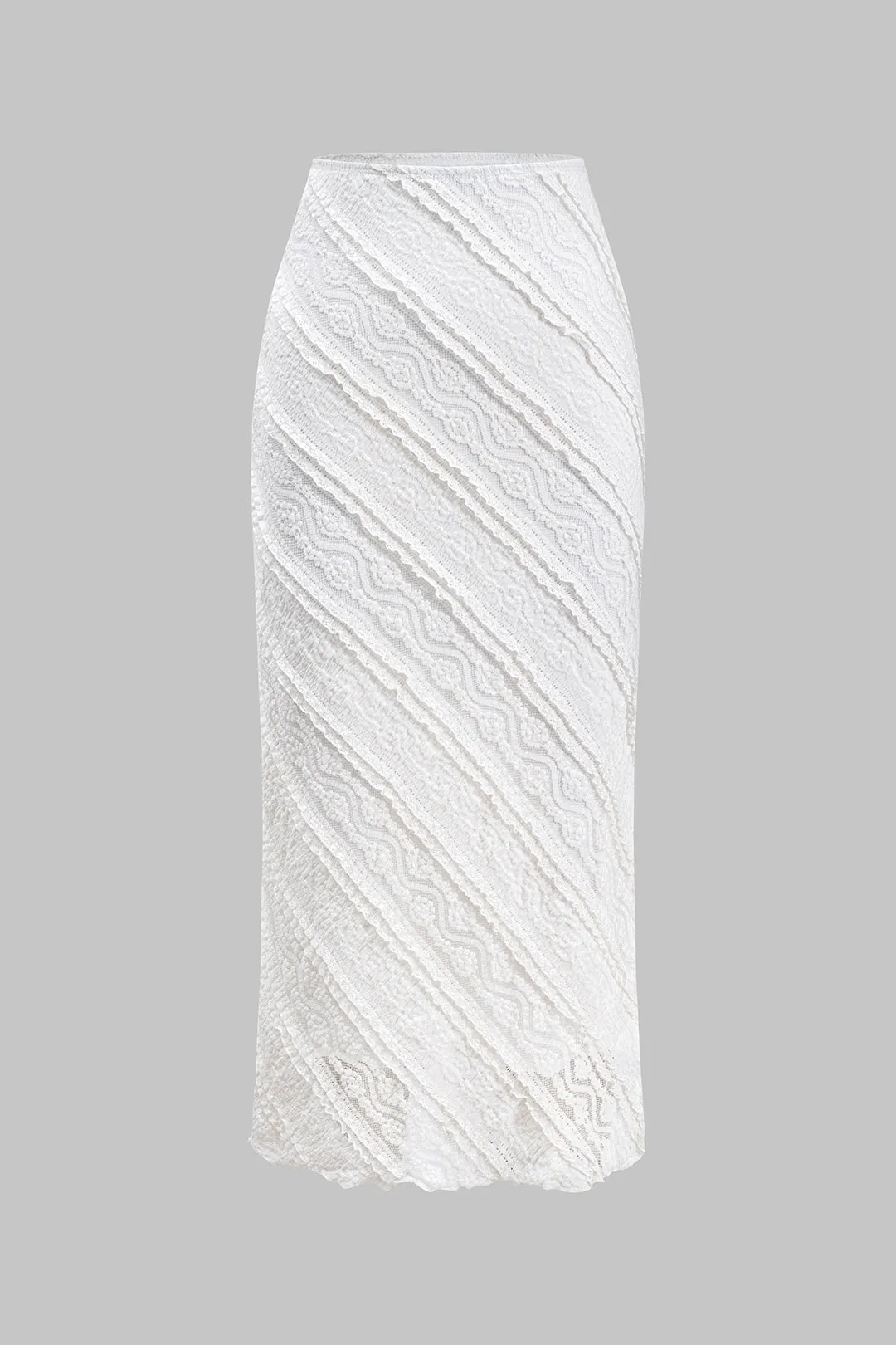 Solid blonder spalte nederdel sold by Micas