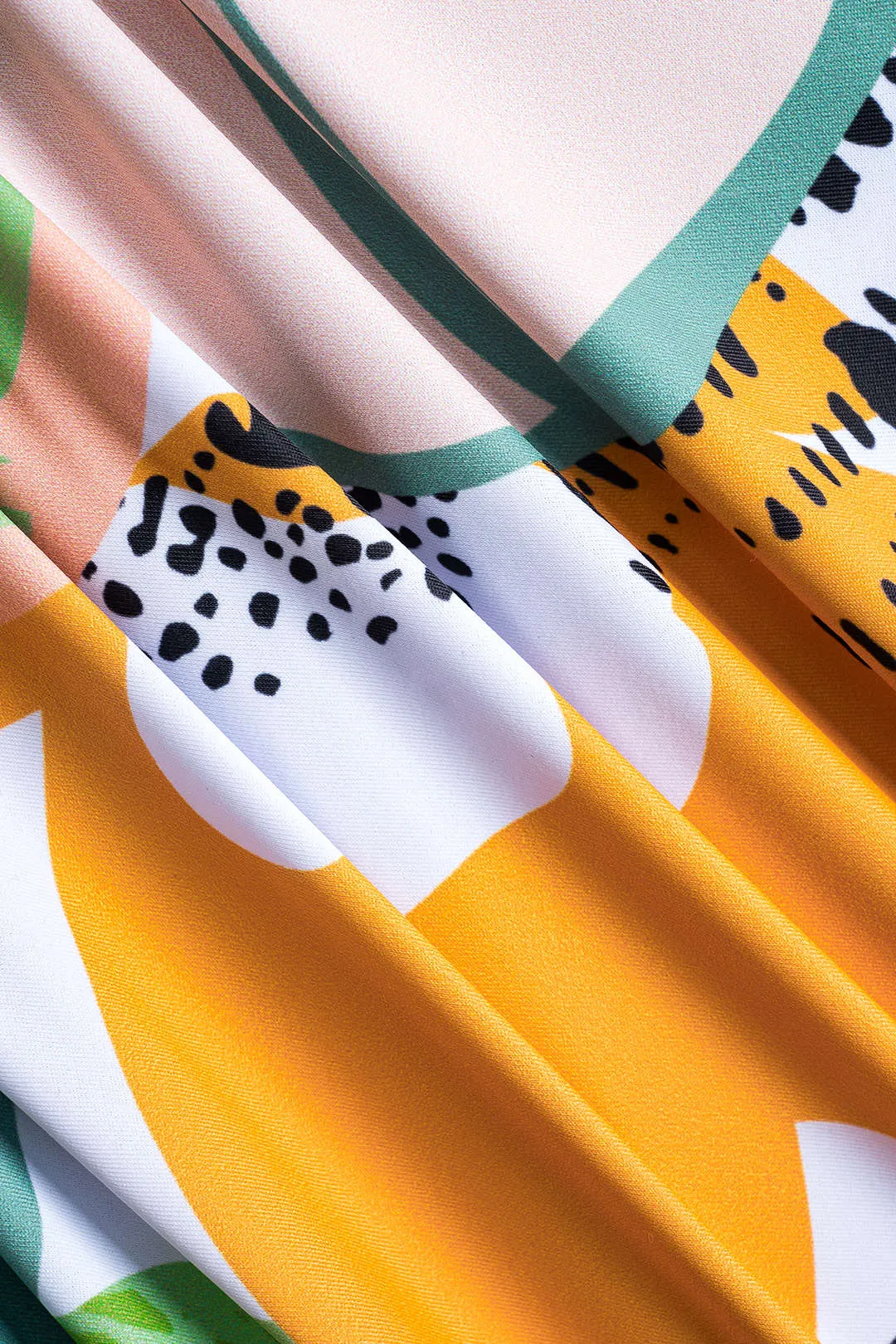 Blomsterblade Print Ruched Bikini Fringe Cover Up Set sold by Micas product image thumbnail 3