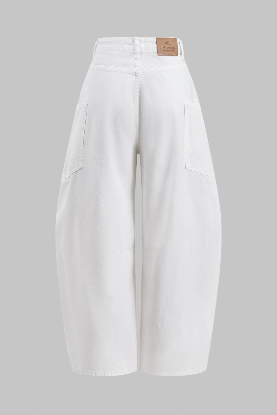 Denim knap lomme bred ben tønde jeans sold by Micas product image thumbnail 2