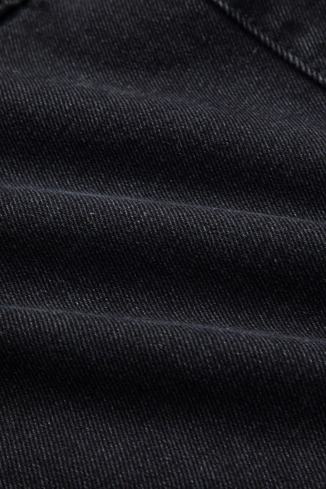 Denim Ruched knap klap lomme brede ben jeans sold by Micas product image thumbnail 4