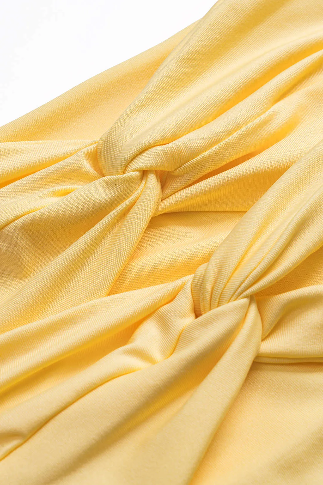 Ruffle Cut Out Twist Knot Stropless Mini Dress sold by Micas product image thumbnail 3