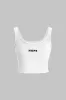 Brevprint ærmeløs tank top sold by Micas