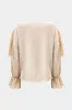 Ruched Ruffle Longærme skjorte sold by Micas