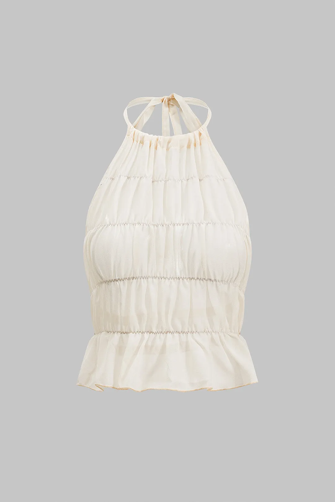 RUCHED TIE UP BACKLESS TOP OG NURTT SET sold by Micas product image thumbnail 2