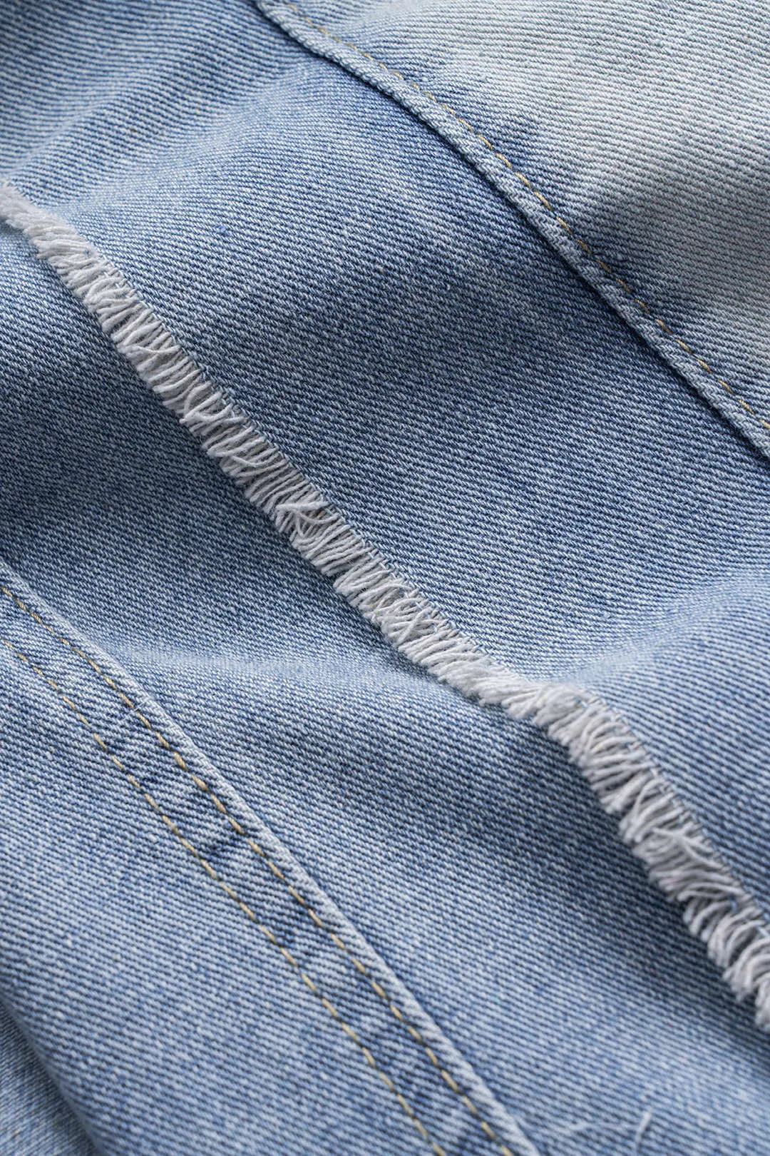 Denim flossede knaplomme brede ben jeans sold by Micas product image thumbnail 4