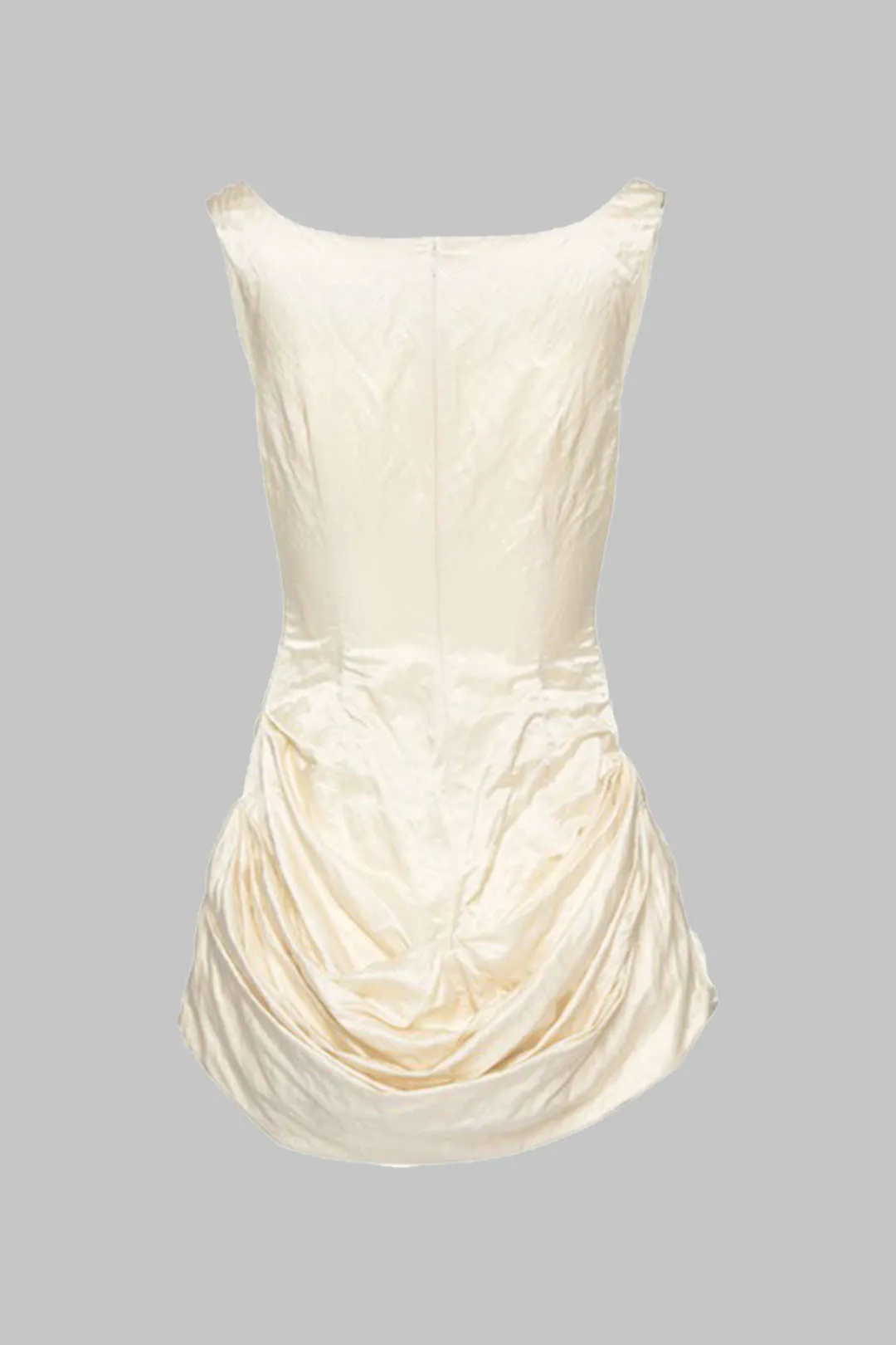 Satin ruched lynlås ærmeløs mini kjole sold by Micas product image thumbnail 2