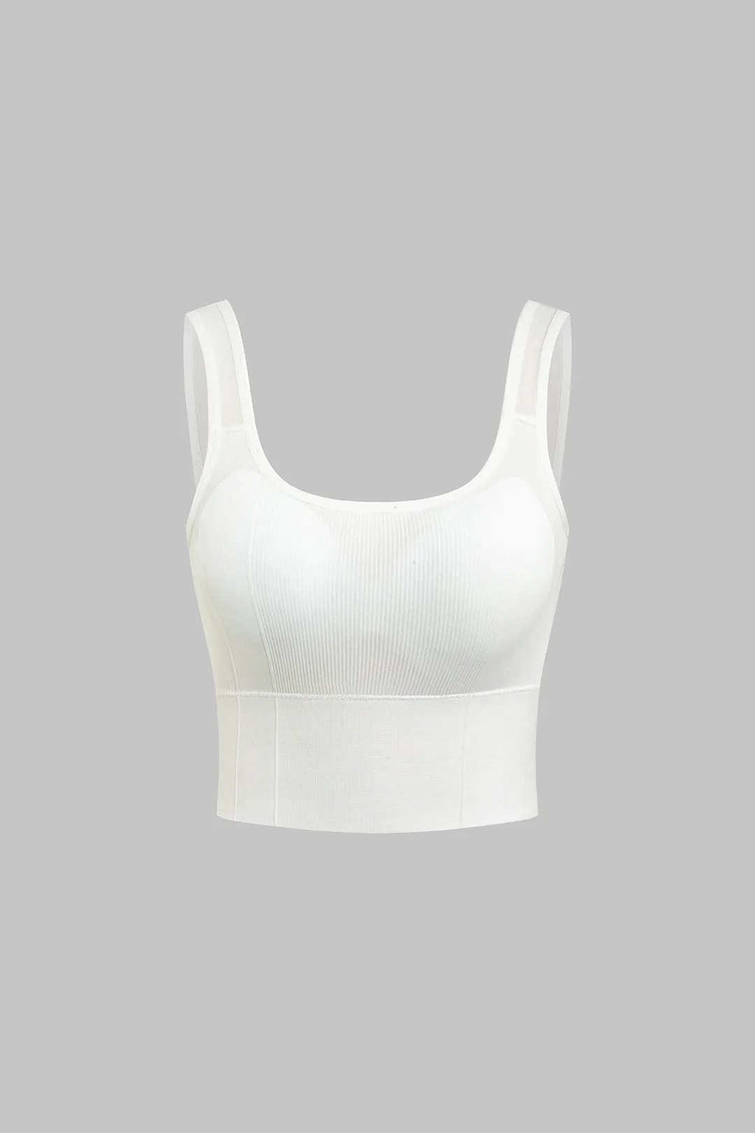 Solid struktureret rygfri tank top sold by Micas