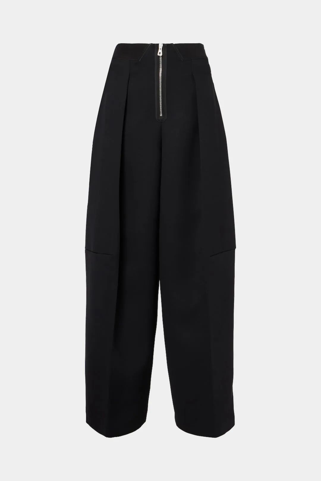 Plisseret lynlås lomme brede ben bukser sold by Micas