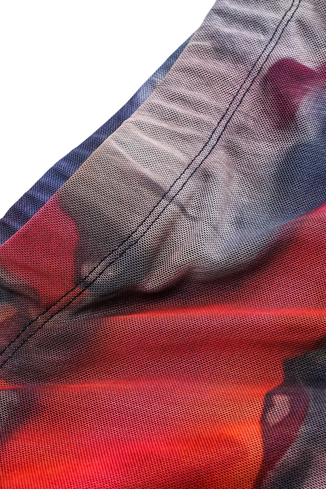 Plus størrelse akvarelprint mesh spalte nederdel sold by Micas product image thumbnail 3