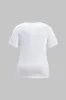 Plus størrelse sol bogstav print kortærmet t-shirt sold by Micas