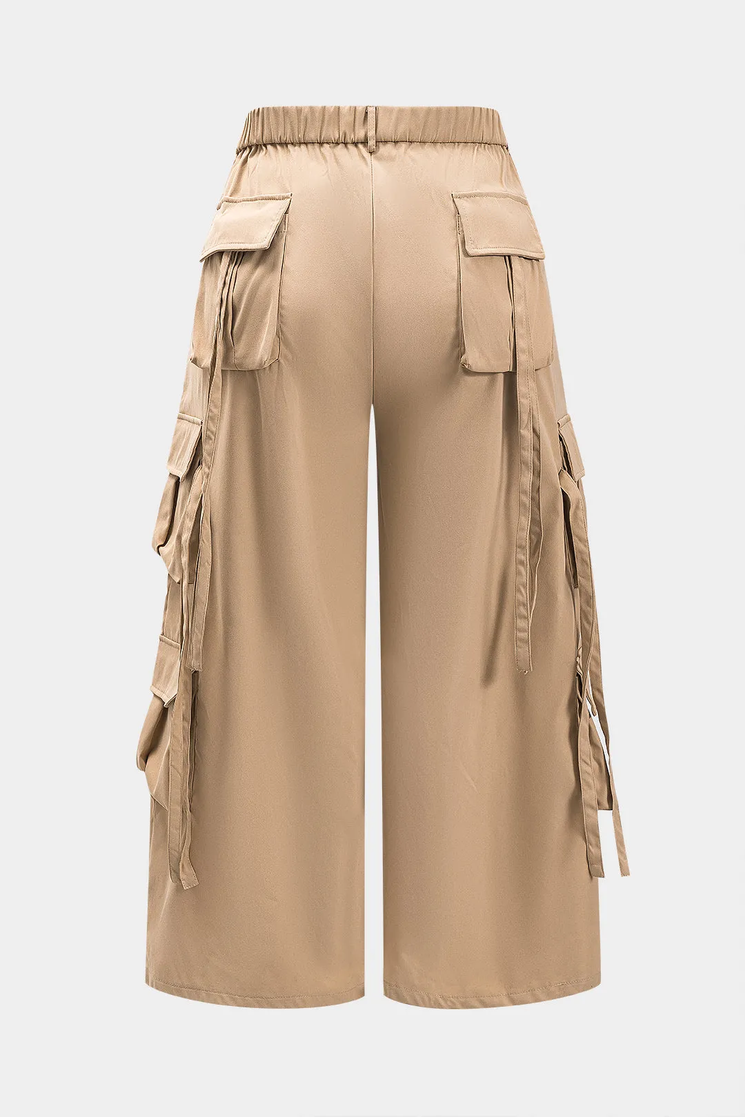 Plus størrelse klap lomme knap bred lege bukser sold by Micas product image thumbnail 2