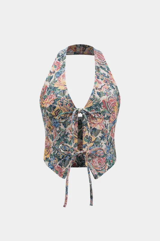 Jacquard Strappy Cami Top sold by Micas