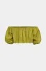 Ruched kort ærme top og slips front blussede benbukser sæt sold by Micas