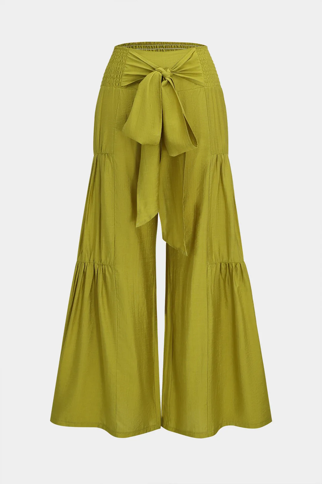 Ruched kort ærme top og slips front blussede benbukser sæt sold by Micas product image thumbnail 4