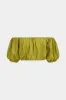 Ruched kort ærme top og slips front blussede benbukser sæt sold by Micas