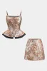 Jacquard -knappen slip top og nederdel sold by Micas