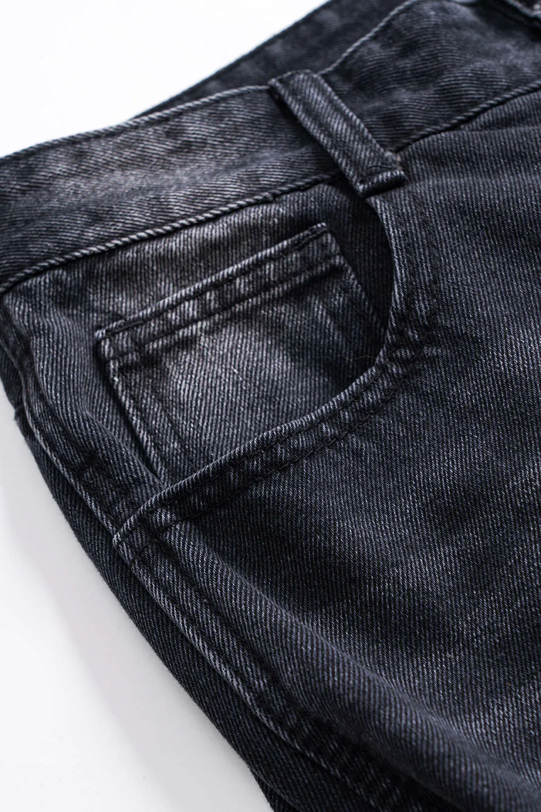 Denim knap lomme brede ben jeans sold by Micas product image thumbnail 3