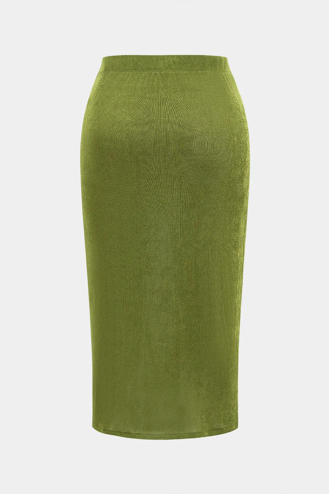 Plus størrelse ruched twist knude spalte nederdel sold by Micas product image thumbnail 2