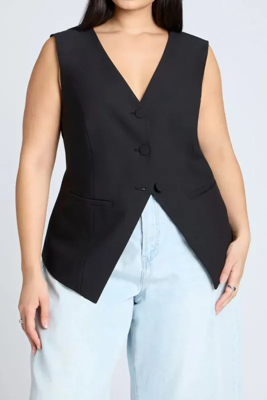 Plus Size Button Pocket Tank Top sold by Micas