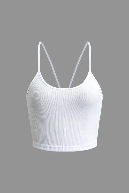 Solid blonder rygfri cami top sold by Micas