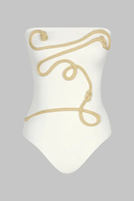 Grundlæggende streng Stropløs bodysuit sold by Micas