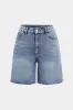 Denim -knaplomme shorts sold by Micas