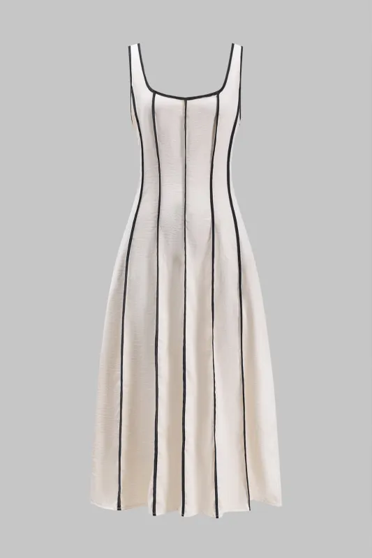 Plisseret rygfri slip maxi kjole sold by Micas