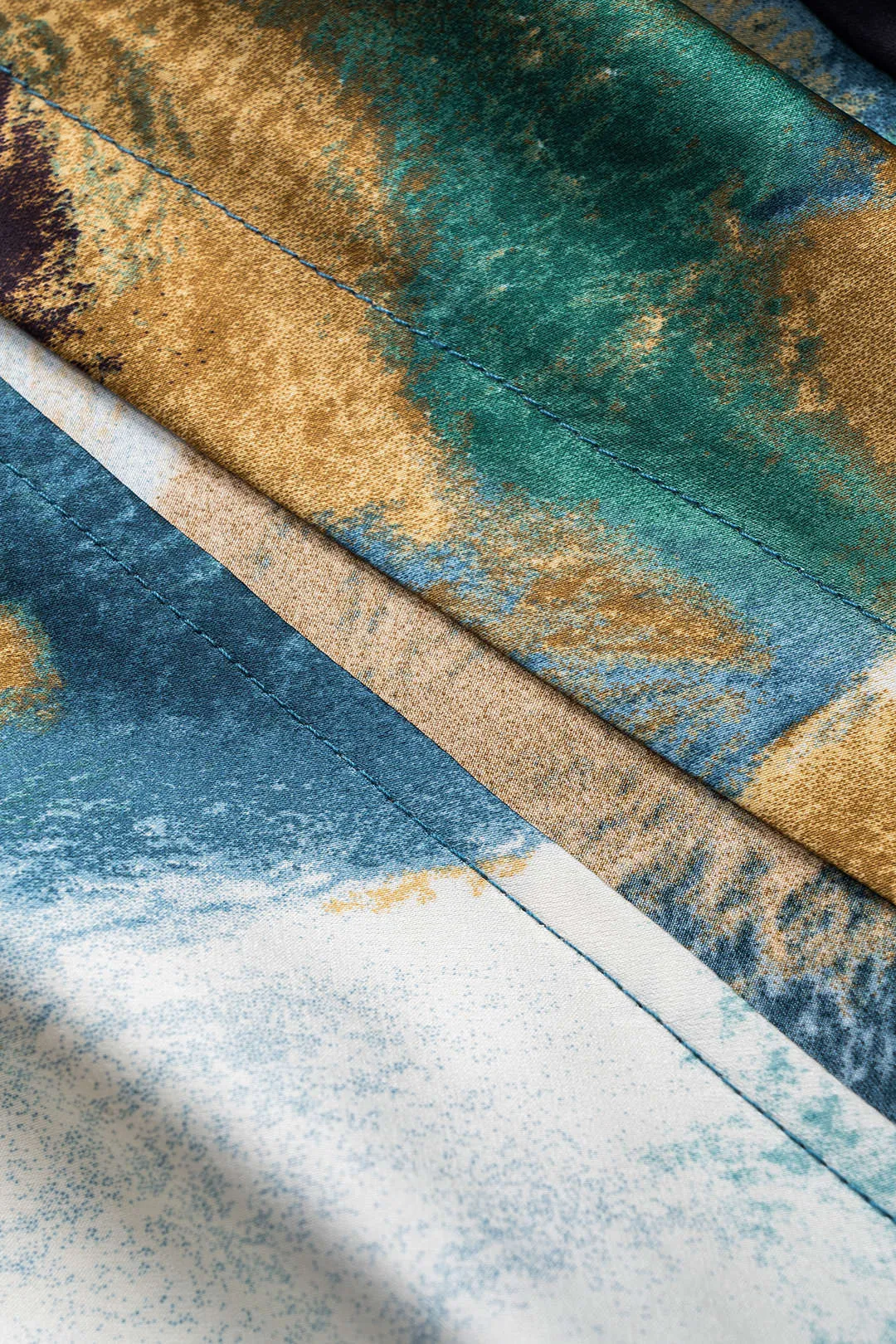 Abstract Print Asymmetrical Button Slit Skirt sold by Micas product image thumbnail 4