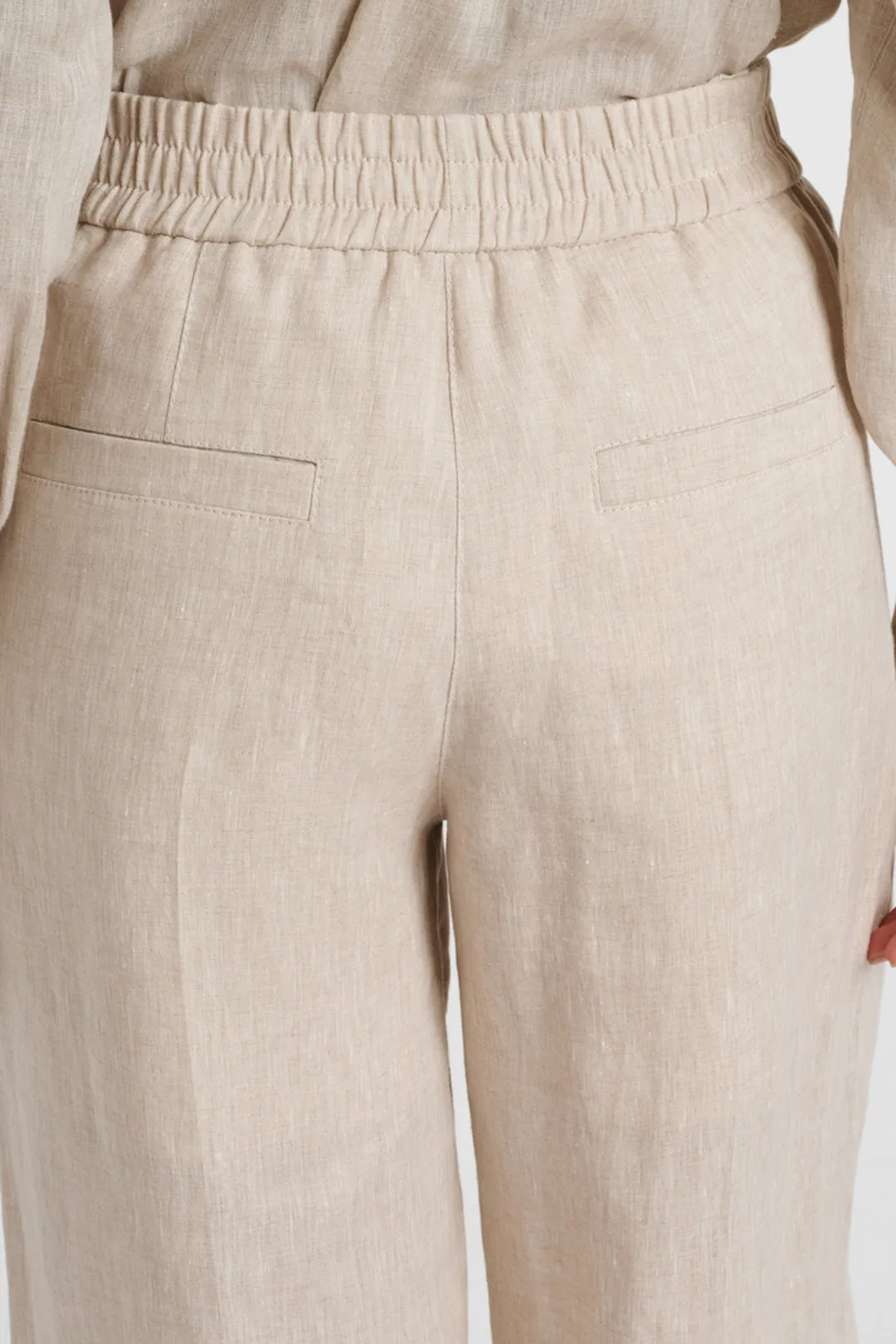 Linen Pleated Pocket Wide Leg Trousers sold by Micas product image thumbnail 3