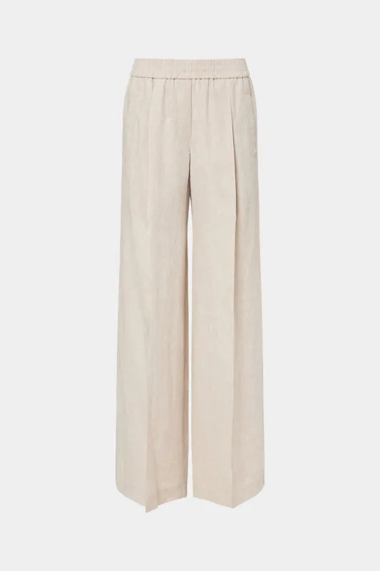 Linen Pleated Pocket Wide Leg Trousers sold by Micas