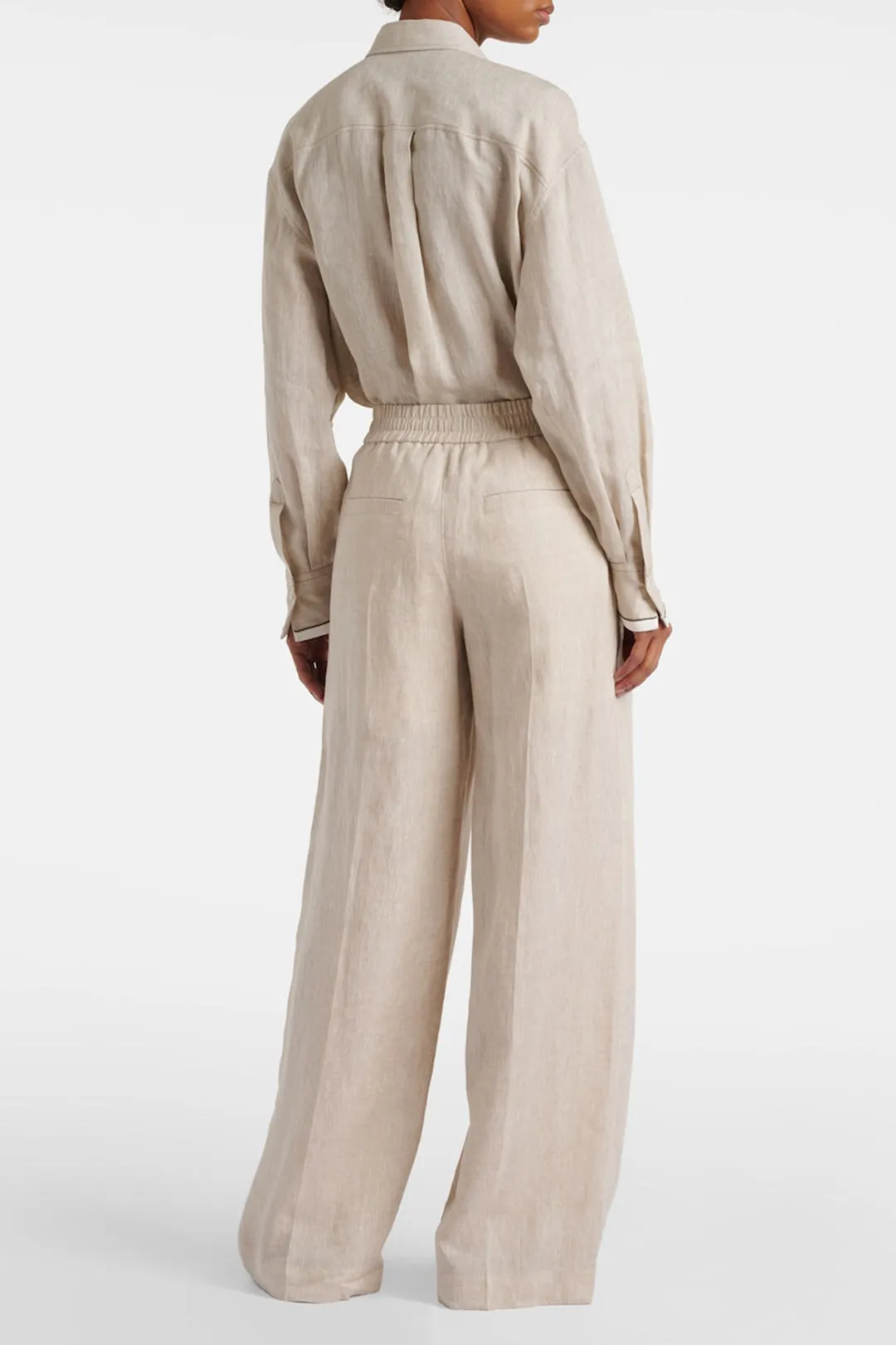 Linen Pleated Pocket Wide Leg Trousers sold by Micas product image thumbnail 5