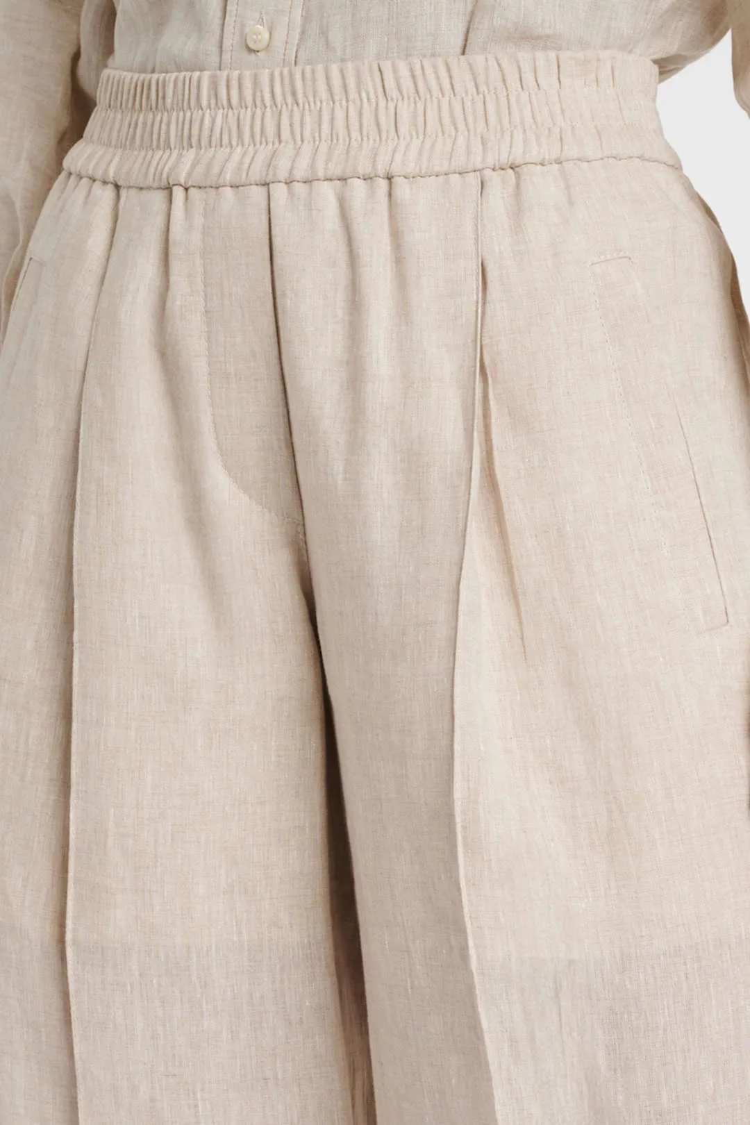 Linen Pleated Pocket Wide Leg Trousers sold by Micas product image thumbnail 2