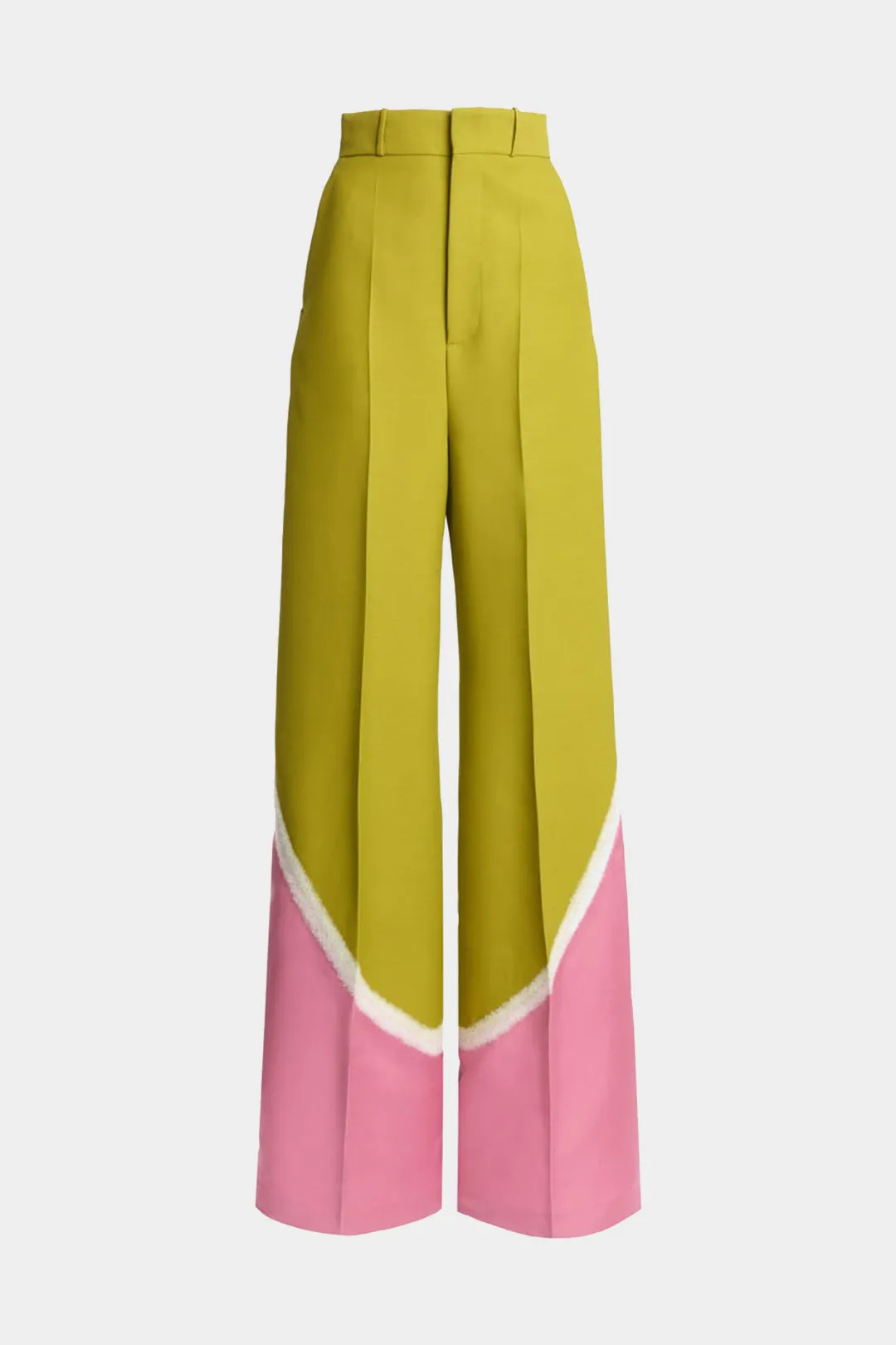 Kontrast plisserede brede benbukser sold by Micas