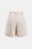 Linned plisseret høje talje shorts sold by Micas
