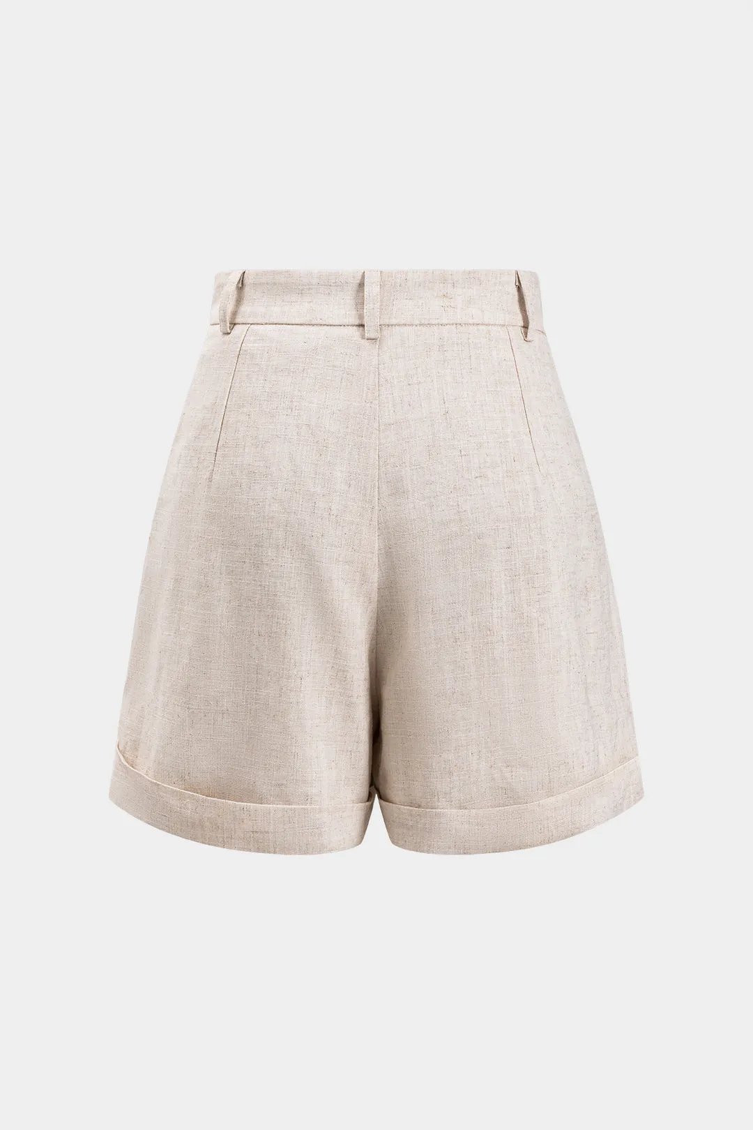 Linned plisseret høje talje shorts sold by Micas product image thumbnail 2