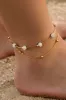 Metal rhinestone perle dobbeltlags ankllet sold by Micas
