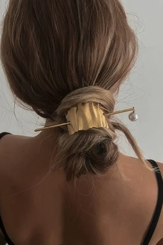 Metal Pearl Hairpin Hair Accessory sold by Micas
