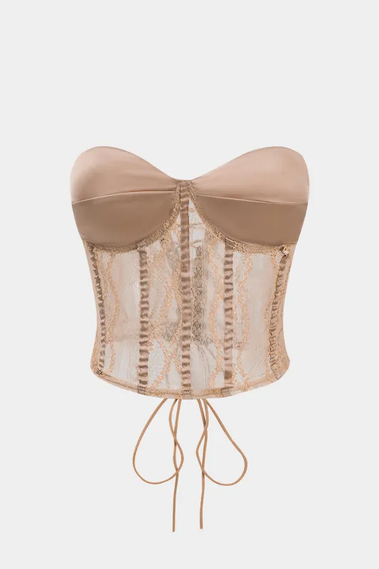 Blonder patchwork slips tilbage rør top sold by Micas