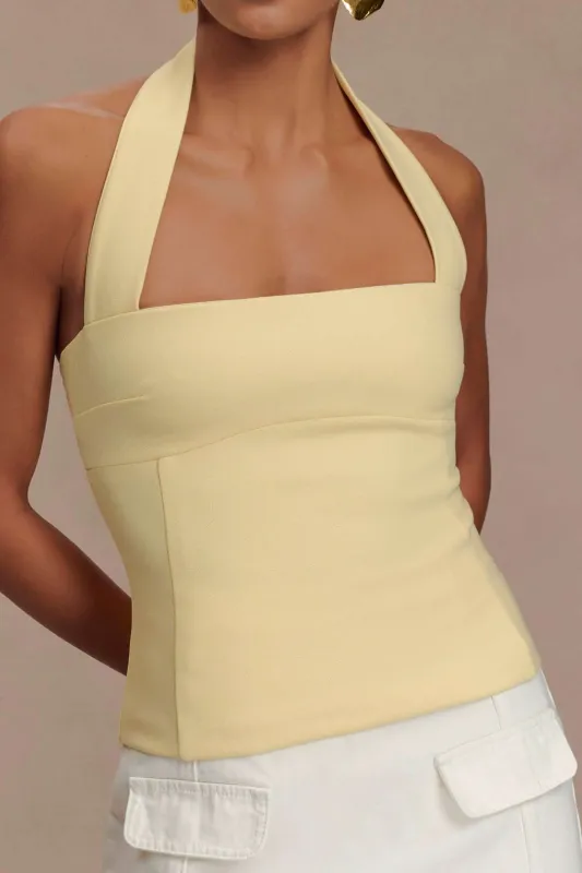 Zipper Halter Cami Top sold by Micas