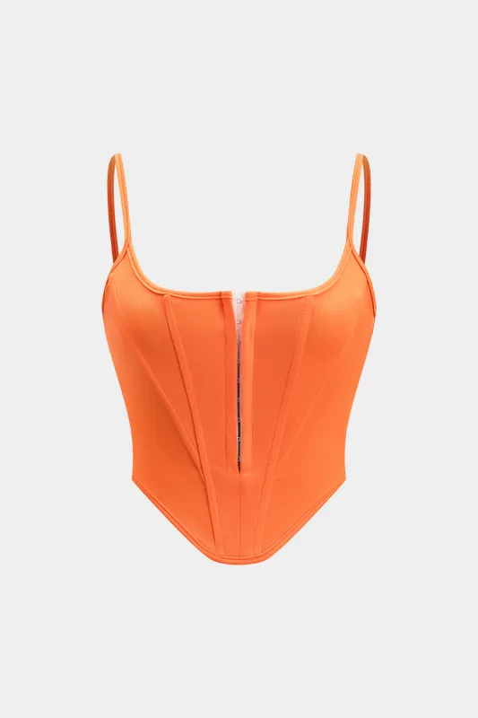 Solid Bustier Corset Tank Top sold by Micas