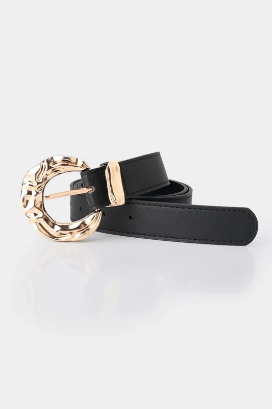 Faux læder metal indretning spændebælte sold by Micas